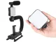 Vlogging Kit AY-49U with C-Shape Bracket, Microphone and LED Light, Black