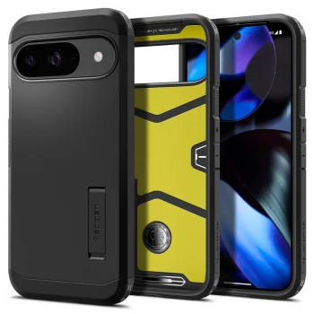 Google Pixel 9 / 9 Pro Spigen Tough Armor Case Cover, Black | Telefona Vāciņš Maciņš Maks Apvalks Bampers