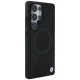 BMW Leather Half Textured MagSafe Case for Samsung Galaxy S25 Ultra, Black