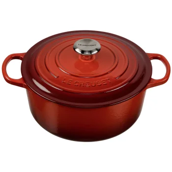 Чугунная кастрюля Le Creuset Signature 26 см, 5.3 л, круглая, Cerise