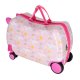 Kids Ride-On Suitcase Carry-On Cabin Luggage Unicorn, Pink
