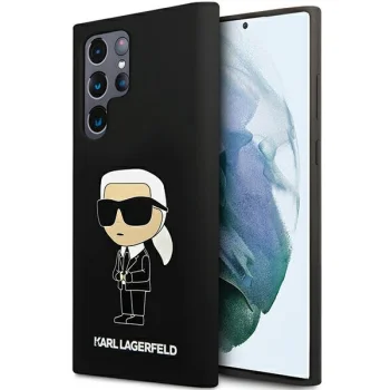 Karl Lagerfeld Samsung Galaxy S24 Ultra vāciņš Silicone NFT Ikonik, melns