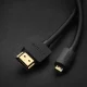 Ugreen HD127 Micro HDMI uz HDMI 2.0 kabelis 4K 60Hz, 1m, melns