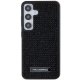 Karl Lagerfeld Samsung Galaxy S24 vāciņš Rhinestone Metal Logo, melns