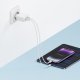 Cuktech A19 30W USB-A un USB-C sienas lādētājs balts