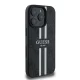 Guess 4G Printed Stripes MagSafe vāciņš iPhone 16 Pro, melns