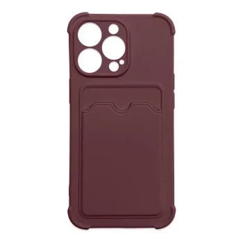 Vāciņš Samsung Galaxy A22 4G Card Armor Case ar karšu kabatu, aveņu