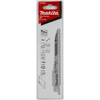 Пильные полотна для сабельной пилы Makita B-05044 BiM 152 мм, 6-11 TPI, 5 шт.