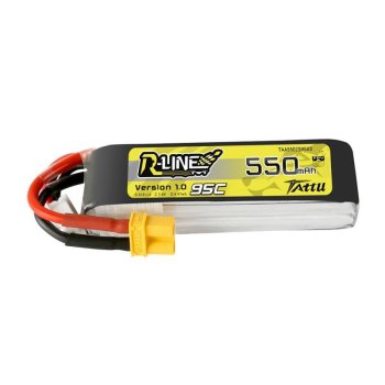 Tattu R-Line 550mAh 7.4V 95C 2S1P XT30 Akumulators