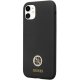 Apple iPhone 11 6.1\'\' Guess Silicone Logo Strass 4G Case Cover (GUHCN614DGPK), Black