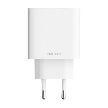 Cuktech A19 30W USB-A un USB-C sienas lādētājs balts