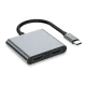 Tech-Protect HB08 4in1 USB-C uz 2x HDMI, USB-A, USB-C PD 100W adapteris, pelēks