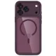 Чехол Tech-Protect MagPeak MagSafe CC для iPhone 18 Pro Max / 17 Pro Max, бордовый прозрачный