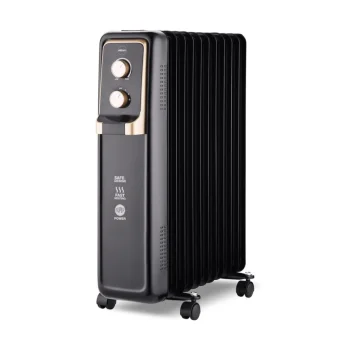 ELDOM HO110C ribby Oil Filled Radiator 2500W Portable Heater, Black