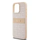 DKNY Mono Stripe & Metal Logo vāciņš priekš iPhone 15 Pro Max, rozā