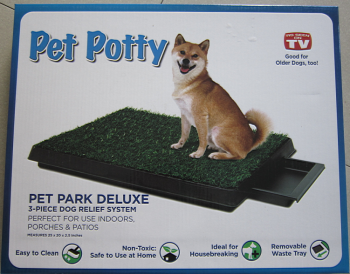 Dog Potty Training Tray with Artificial Grass, 3 Layers, 63x50cm
