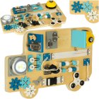 LULILO BUSO Educational Toy Wooden Manipulation Sensory Busy Board, 40x26cm