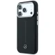 Mercedes Leather Semi Wrap Iconic Line MagSafe vāciņš iPhone 17 Pro Max Melns