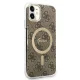 Apple iPhone 11 6.1\'\' Guess 4G Print MagSafe Case Cover (GUBPN61H4EACSW) + Charger, Brown | Чехол Кейс...