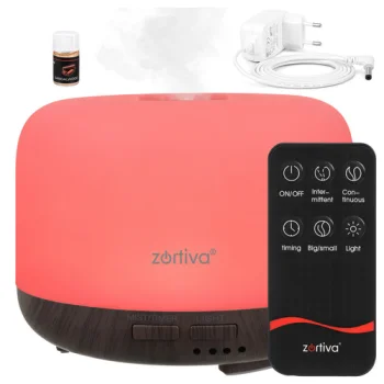 Gaisa mitrinātājs un aromāta difuzors Zortiva 300 ml ar pulti un LED