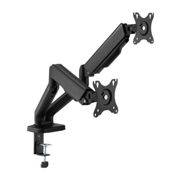 Divu Monitoru Kronšteins ar Atsperi 17"-32" Melns