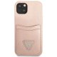 Apple iPhone 13 6.1\'\' Guess SaffianoTriangle Logo Case Cover (GUHCP13MPSATPP), Pink | Telefona Maciņš Vāks Apvalks...