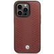 BMW Leather Diamond Pattern MagSafe vāciņš iPhone 14 Pro Max, Bordo