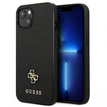 Apple iPhone 13 Mini 5,4" Guess Saffiano 4G Small Metal Logo Case Cover, Black | Telefona Maciņš Vāks Apvalks Bampers