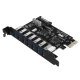 Orico ORICO-PVU3-7U-V1 PCI-E 7x USB 3.0 карта расширения Черная