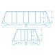 Bestway 56441 karkasa baseins 404 x 201 x 100 cm ar sūkni un piederumiem