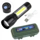 Rechargeable USB Pocket Flashlight, 3 Modes, XPE+COB