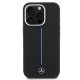 Mercedes Silicone Blue Stripe MagSafe Case for iPhone 16 Pro Max - Black