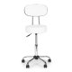 Modernhome BC009-W Adjustable Cosmetic Stool with Backrest, White