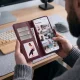 Atverams vāciņš Tech-Protect Wallet priekš Xiaomi Redmi Note 17 Pro 5G, bordo