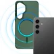 3mk Smoke MagCase vāciņš Samsung Galaxy S25, zaļš caurspīdīgs
