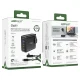 Ātrais lādētājs GaN UK 100W Power Delivery 3x USB-C 1x USB – melns
