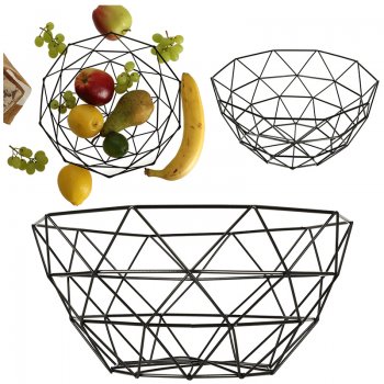 Metal Basket Bowl for Fruits and Vegetables, 13.5 cm