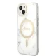 Apple iPhone 14 Plus 6.7\'\' Guess Marble MagSafe Case Cover + Charger (GUBPP14MHMEACSH), White | Telefona Maciņš...