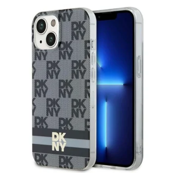 Чехол DKNY для iPhone 15 / 14 / 13 IML Checkered Mono Pattern MagSafe, черный
