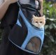Kaķu suņu transportēšanas mugursoma / soma mājdzīvnieku pārvadāšanai, zila | Cat Dog Backpack Bag Pet Carrier
