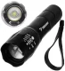Trizand CREE LED T6 USB uzlādējams lukturis, melns