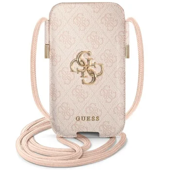 Сумка для телефона Guess 4G Big Metal Logo, розовая