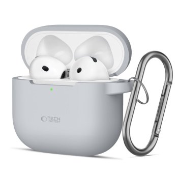 Tech-Protect Silicone Hook maciņš AirPods 4 pelēks