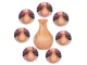 Air Humidifier and Aroma Diffuser with RGB Backlight, USB, Light Brown