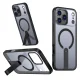 Hybrid Armor X iPhone 17 Pro vāciņš ar MagSafe statīvu, melns
