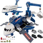 Transforming Police Airplane Toy with Fold-Out Parking Garage 26680