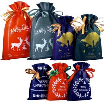 Ruhhy Christmas Gift Bag Set, 8 pcs