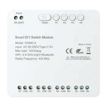4-Channel Smart Switch Module Avatto WSMD-4 250V