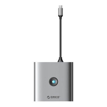 Адаптер-концентратор 6w1 Orico, HDMI 4K + 2x USB-A 3.0, USB-C, 100 Вт PD