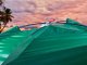Half-Open Beach Tent with UV Protection and Carry Bag, Green/Black